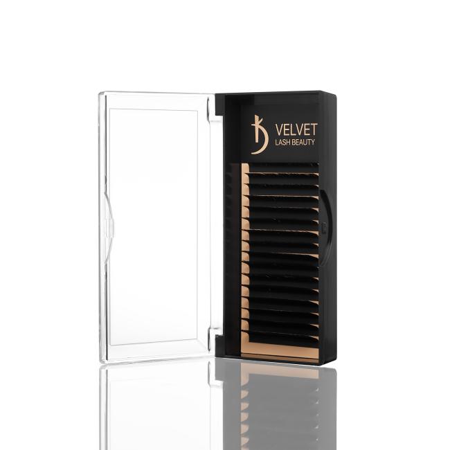 Velvet Lash Beauty Eyelash Extensions 0.10 M Mix (16 rows, lengths 6–14 mm)